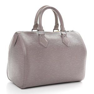 LOUIS VUITTON Purple Lilac Gray Epi Leather Speedy 25 Satchel